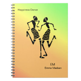 Afrikansk konst, färglös lyckodans anteckningsbok