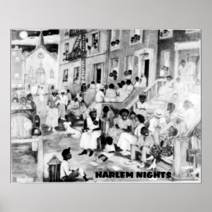 Afrikansk konst - Harlem Nights Poster