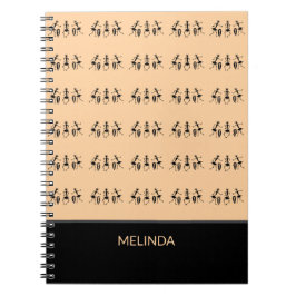 Afrikansk konst, inspirationell dans, cute anteckningsbok