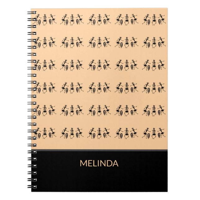 Afrikansk konst, inspirationell dans, cute anteckningsbok (Framsidan)