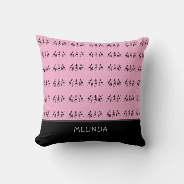 Afrikansk konst, inspirationell dans, Cute Rosa Kudde (Framsida)
