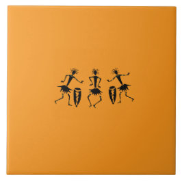 Afrikansk konst, inspirationsdansare Silhouette Kakelplatta