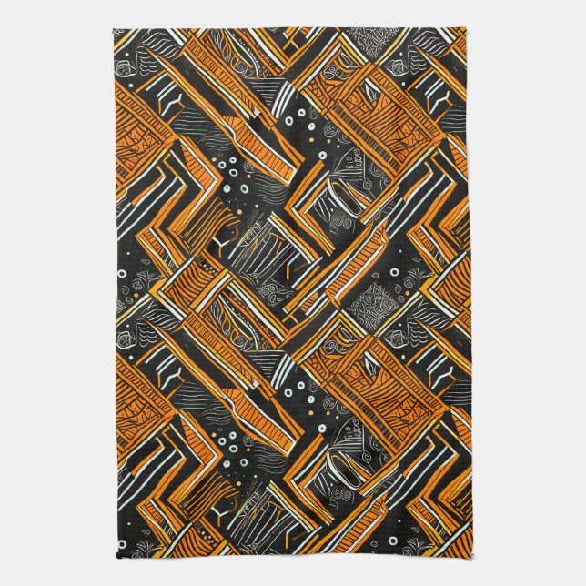 Afrikansk konst kökshandduk (Vertikal)