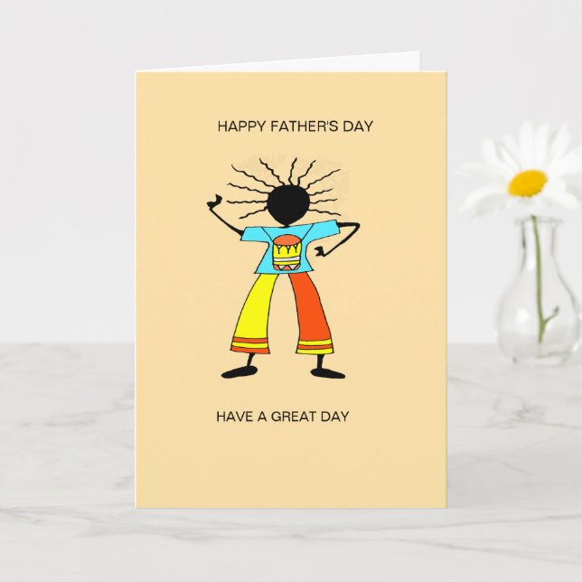 Afrikansk konst, mästare Drummer Fars dag Kort (Liten växt)