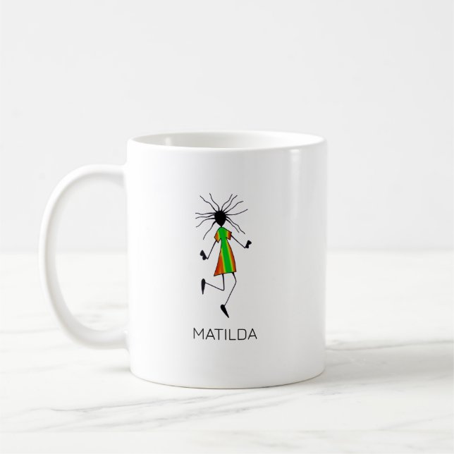 Afrikansk konst, Modern, elegant Dancer Girl Kaffemugg (Vänster)