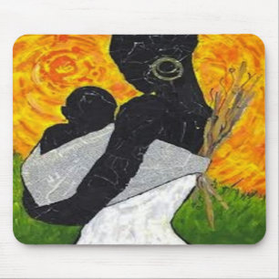 Afrikansk konst Mousepad för mor & för barn Musmatta