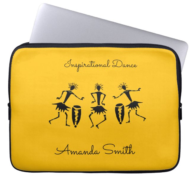 Afrikansk konst, Orange Cloud Inspirational Dance Laptop Fodral (Framsidan)