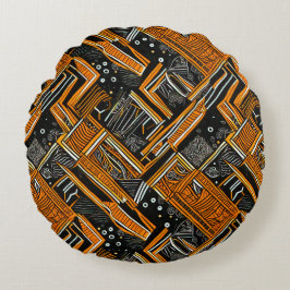 Afrikansk konst rund kudde