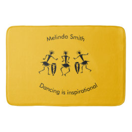 Afrikansk konst, Silhouette Lycklig African Dancer Badrumsmatta