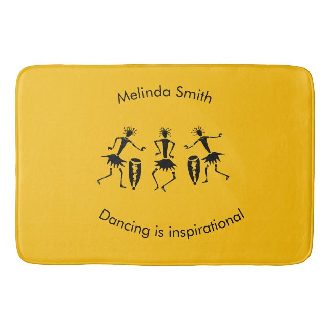 Afrikansk konst, Silhouette Lycklig African Dancer Badrumsmatta (Framsidan)