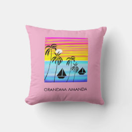 Afrikansk konst, Tropical Summer Sunset Sailing Kudde