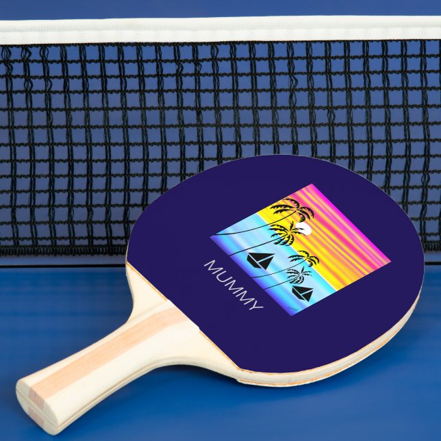 Afrikansk konst, Tropical Summer Sunset Sailing Pingisracket (Insitu)