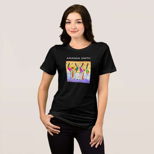 Afrikansk konst uttryck för lycka t shirt (Framsida Full)