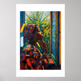 Afrikansk konsttryck poster