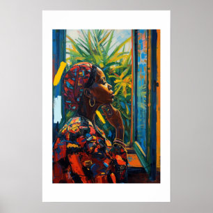 Afrikansk konsttryck poster