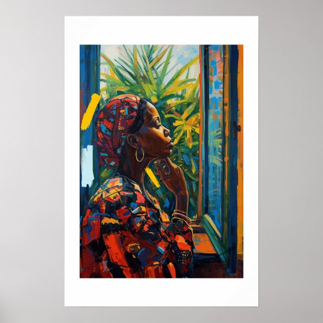 Afrikansk konsttryck poster (Framsidan)