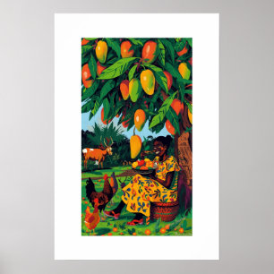 Afrikansk konsttryck poster