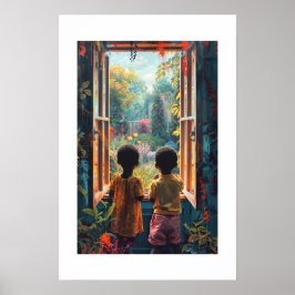 Afrikansk konsttryck poster