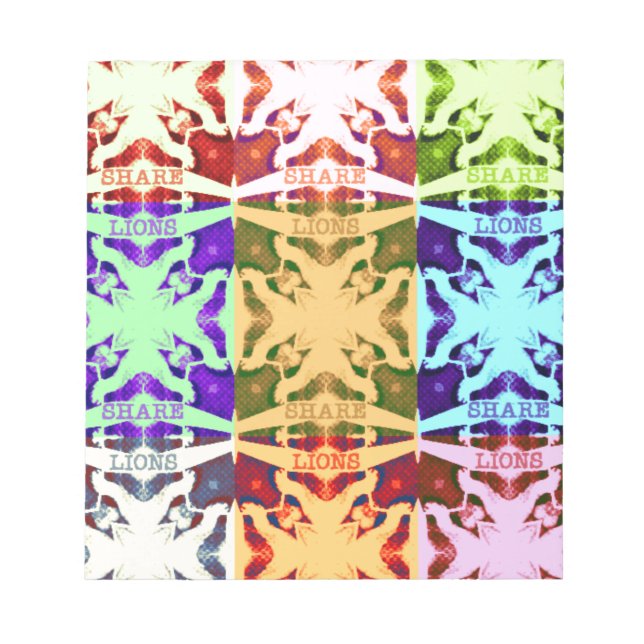 Afrikansk kontrollerad poppkultur, färgad mönster anteckningsblock (Framsida)