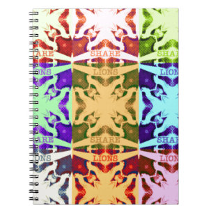 Afrikansk kontrollerad poppkultur, färgad mönster anteckningsbok med spiral