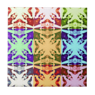 Afrikansk kontrollerad poppkultur, färgad mönster kakelplatta