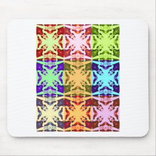 Afrikansk kontrollerad poppkultur, färgad mönster musmatta