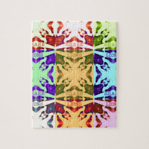 Afrikansk kontrollerad poppkultur, färgad mönster pussel