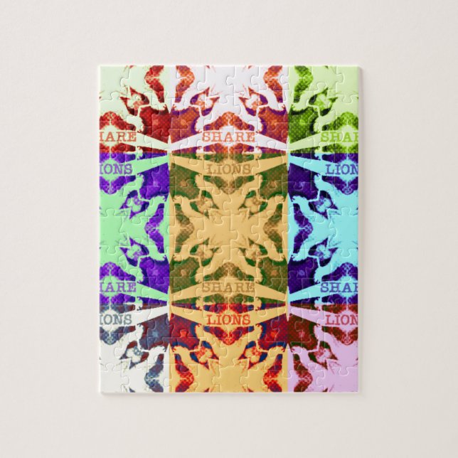 Afrikansk kontrollerad poppkultur, färgad mönster pussel (Vertikal)