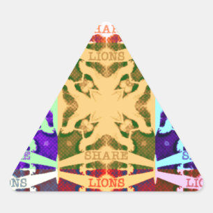 Afrikansk kontrollerad poppkultur, färgad mönster triangelformat klistermärke