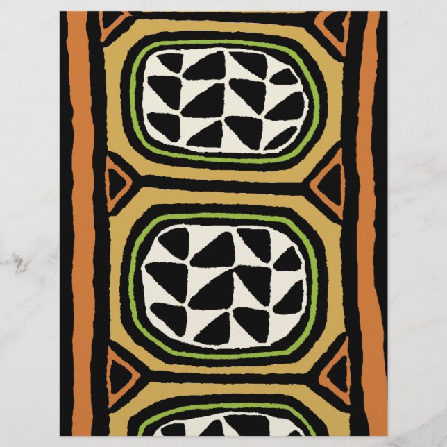 Afrikansk Kuba-textildesign (Framsida)