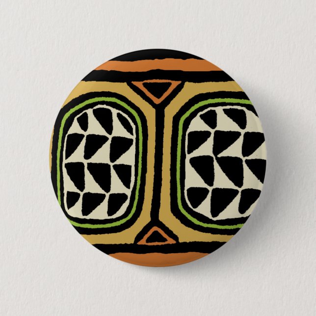 Afrikansk Kuba Textildesign Knapp (Framsida)