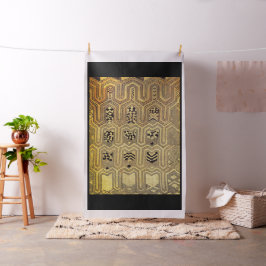 Afrikansk Kuba Tyg Inspirerad Tygdesign