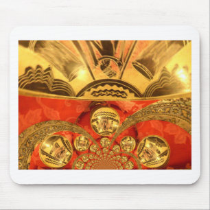 Afrikansk kulturkonst: Rik Golden Red Design Musmatta