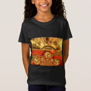 Afrikansk kulturkonst: Rik Golden Red Design T Shirt