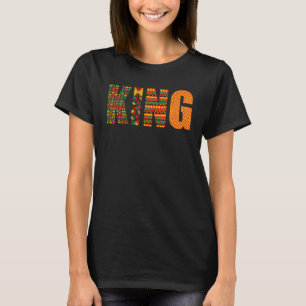 Afrikansk Kung Coola Kente Trasa Älskare Starong B T Shirt
