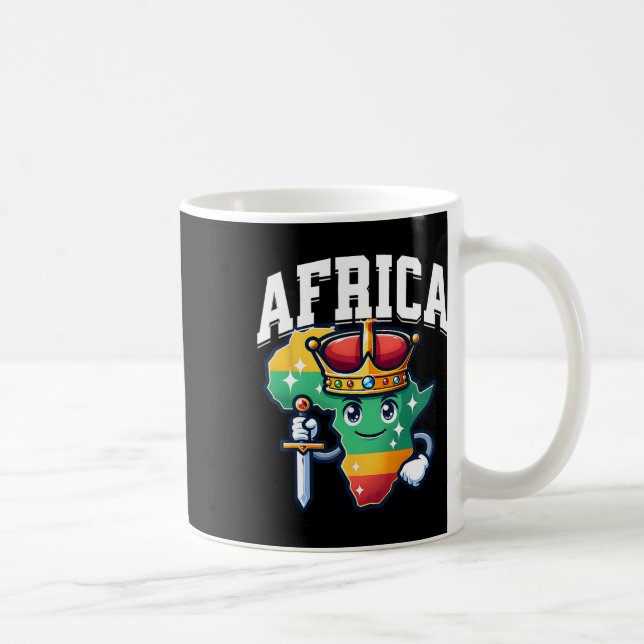 Afrikansk kung drottning härstamning svarta histor kaffemugg (Höger)