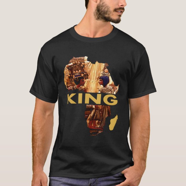 Afrikansk Kung Manar Egyptisk Clothing Art Kung Tu T Shirt (Framsida)