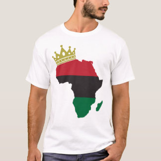 Afrikansk Kung Queen African Flagga T Shirt