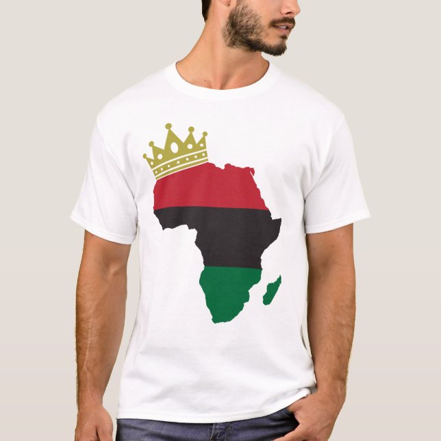 Afrikansk Kung Queen African Flagga T Shirt (Framsida)