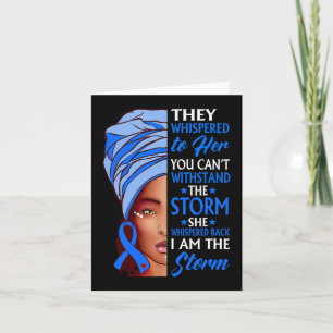 Afrikansk kvinna Afro Jag är Storm Ataxi-medvetand Kort