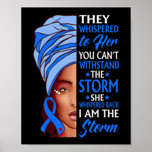 Afrikansk kvinna Afro Jag är Storm Ataxi-medvetand Poster