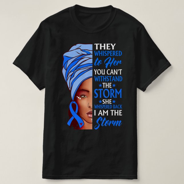 Afrikansk kvinna Afro Jag är Storm Ataxi-medvetand T Shirt (Design framsida)