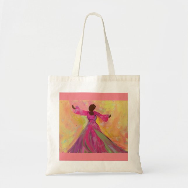 Afrikansk kvinna dansar Damernas Totebag Tygkasse (Framsidan)