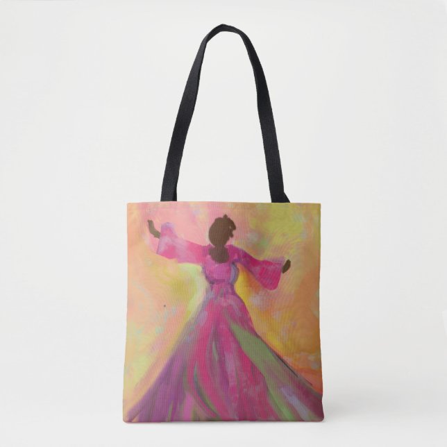 Afrikansk kvinna dansar Damtotebag Tygkasse (Framsida)