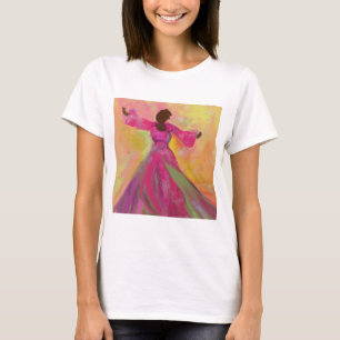 Afrikansk kvinna som dansar Dam-T-Shirt Tee Shirt