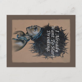 Afrikansk kvinna som jag redan vill börja dricka vykort