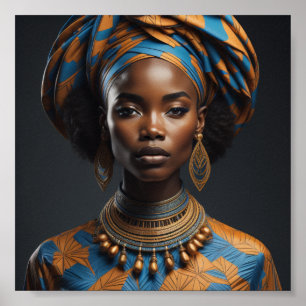Afrikansk kvinna stil poster