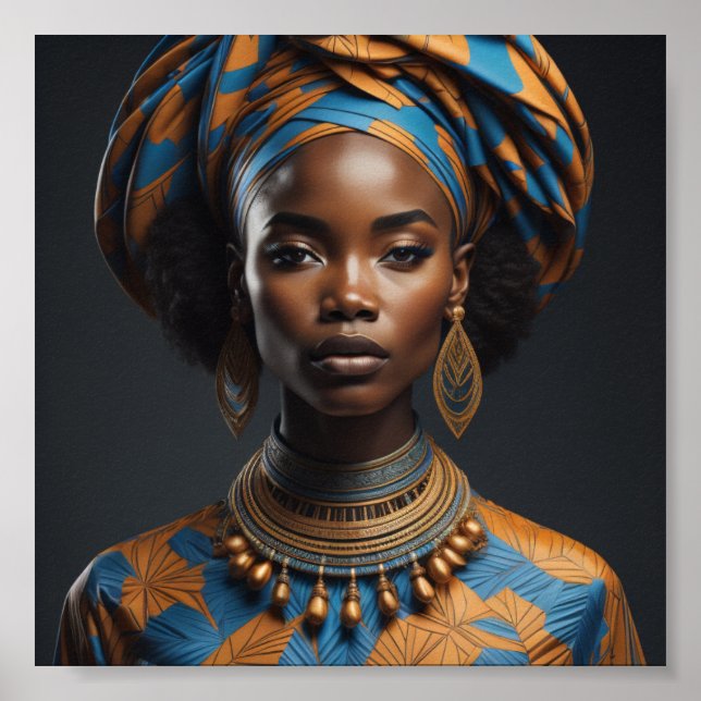 Afrikansk kvinna stil poster (Framsidan)