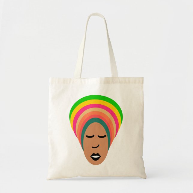 Afrikansk kvinna tygkasse (Framsidan)