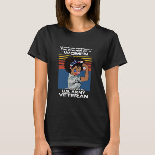 Afrikansk kvinnlig armé Veteran T Shirt